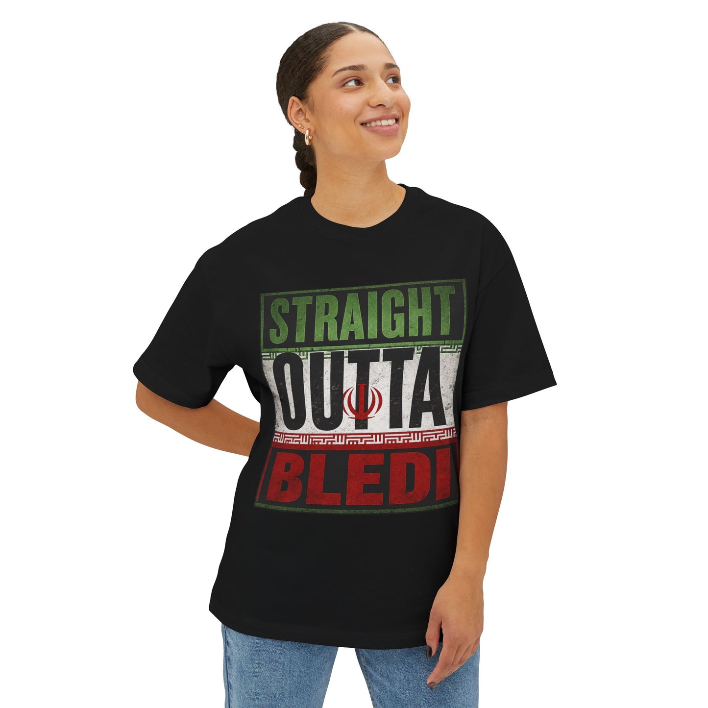 Unisex Oversized Boxy Tee — Iran Edition