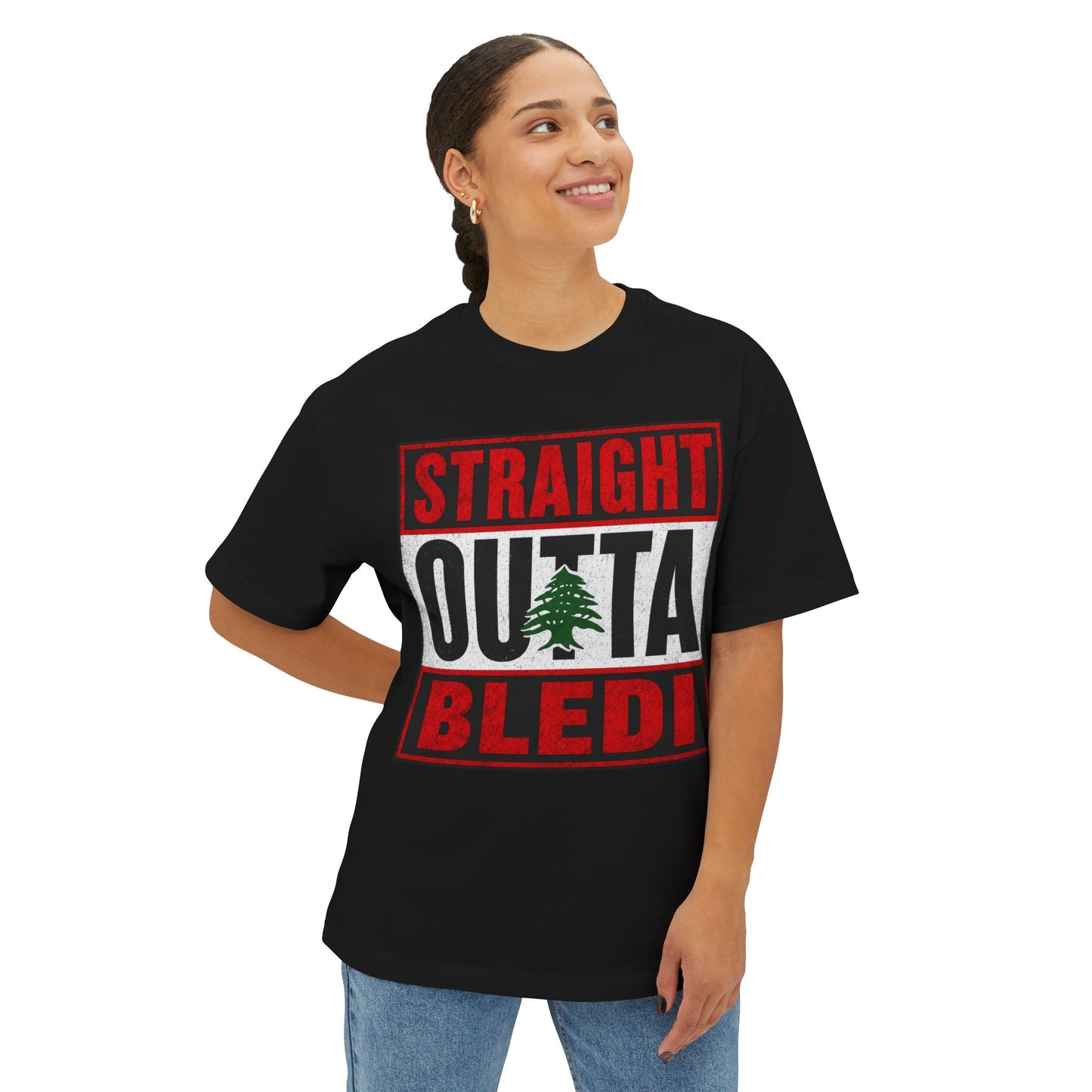 Unisex Oversized Boxy Tee — Lebanon Edition