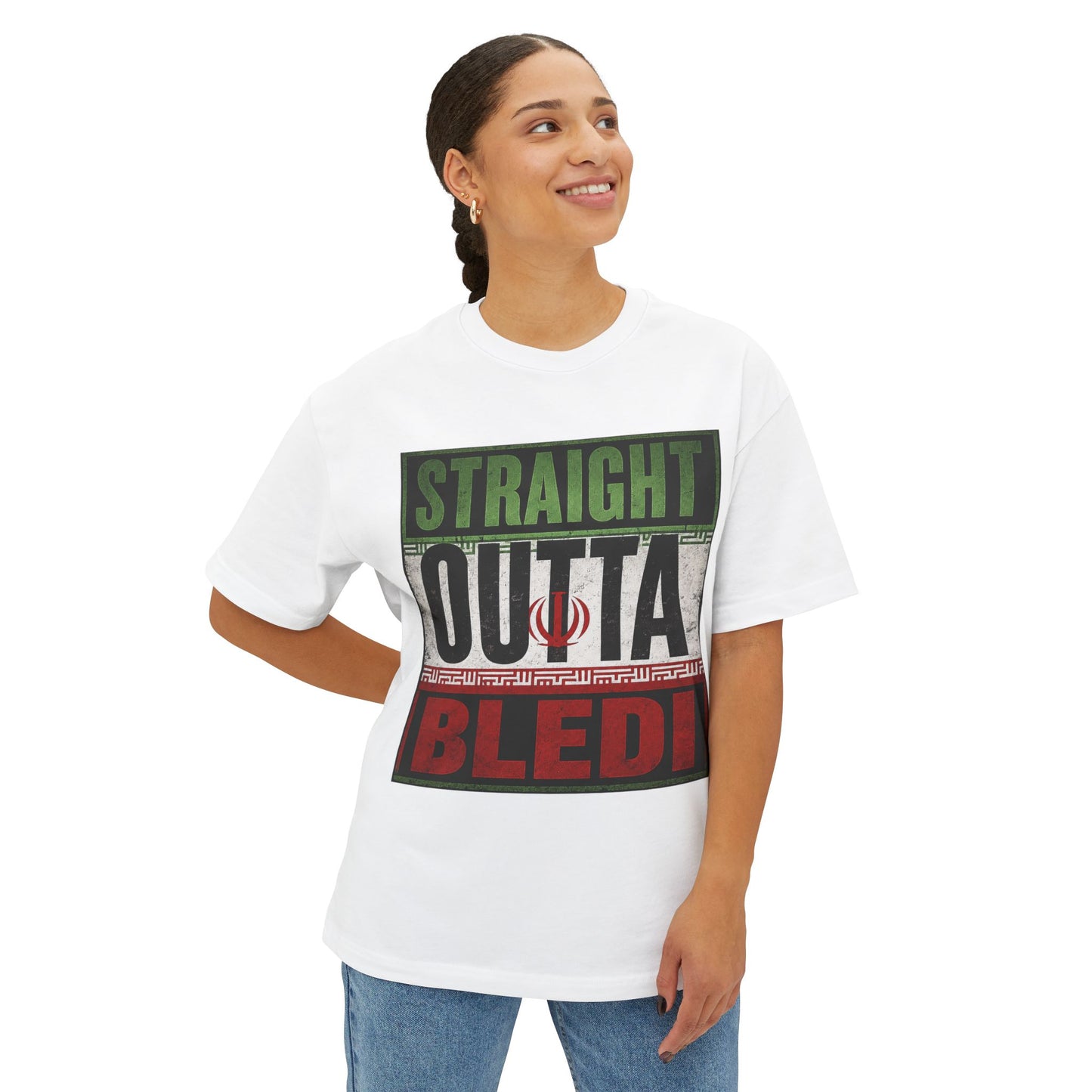 Unisex Oversized Boxy Tee — Iran Edition