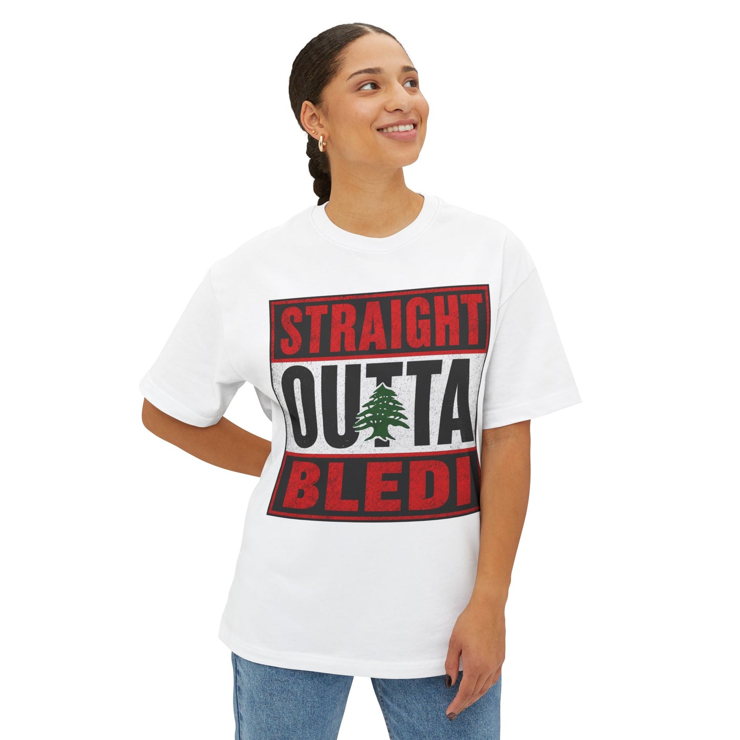Unisex Oversized Boxy Tee — Lebanon Edition