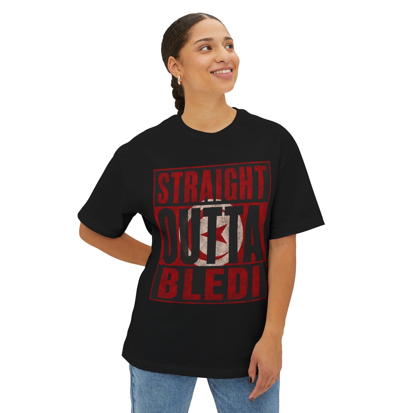 Unisex Oversized Boxy Tee — Tunisia Edition